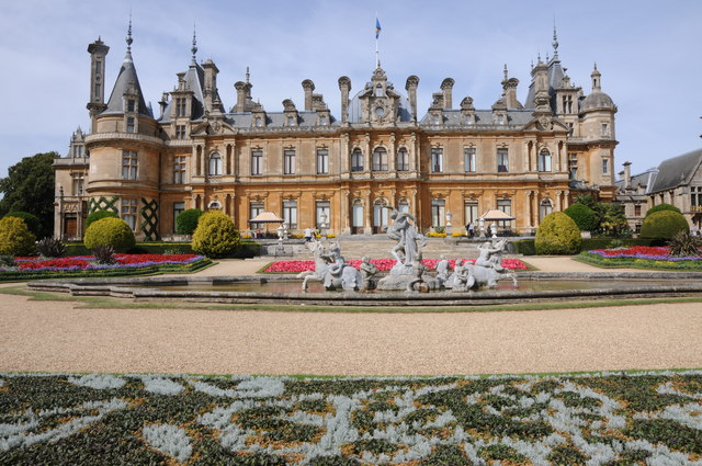 The white wrought-iron Rococo aviary at Waddesdon Manor.